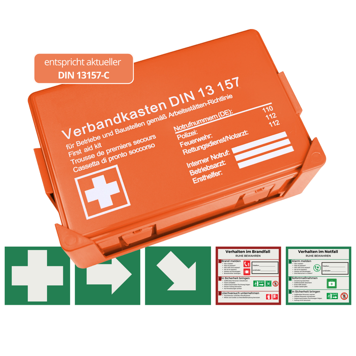 Erste-Hilfe-Koffer DIN 13157 Typ C – kompakt für Haushalt & Büro