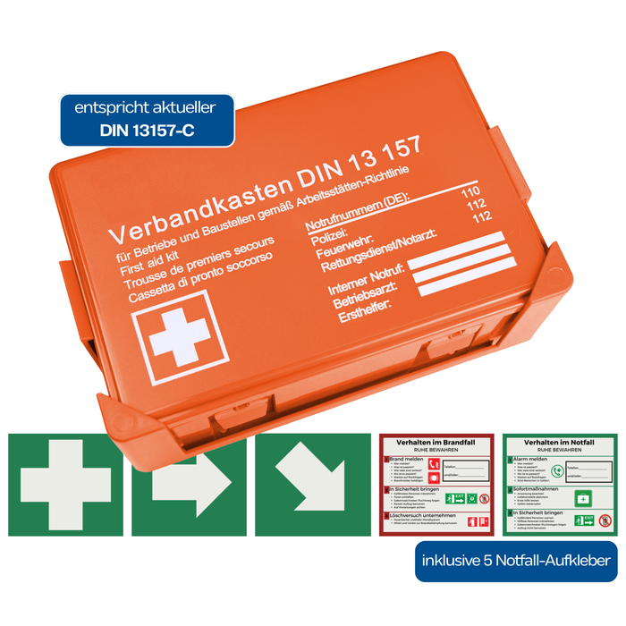 Erste-Hilfe-Koffer DIN 13157 Typ C – kompakt für Haushalt & Büro