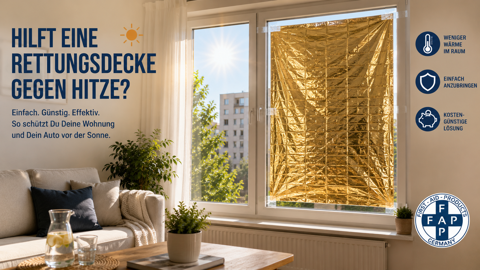 Hitzeschutz 2026 - Kann eine Rettungsdecke im Sommer gegen Hitze helfen