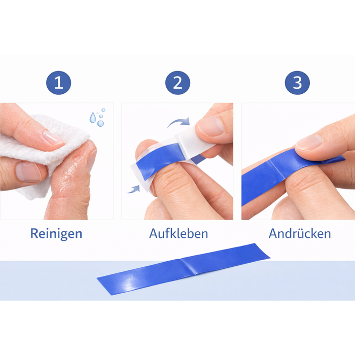 Noba Rudadetec - detektierbare Pflasterstrips - 2,0 x 12,0 cm, blau, 100 Stück