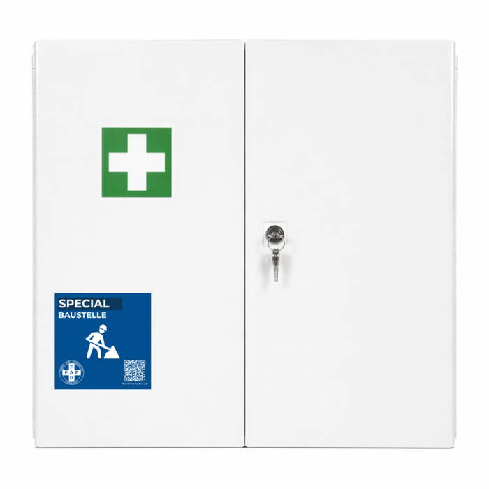 Erste-Hilfe-Schrank Baustelle DIN 13169 - zweitürig