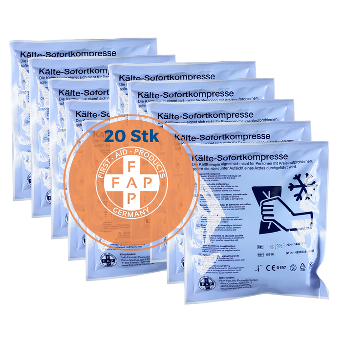 Kälte-Sofort-Kompresse – schnelle Kühlung bei Verletzungen – Einweg – 15×17 cm