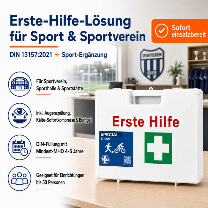 Erste-Hilfe-Koffer Sport DIN 13157 - weiß