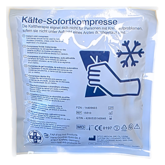 Kälte-Sofort-Kompresse – schnelle Kühlung bei Verletzungen – Einweg – 15×17 cm
