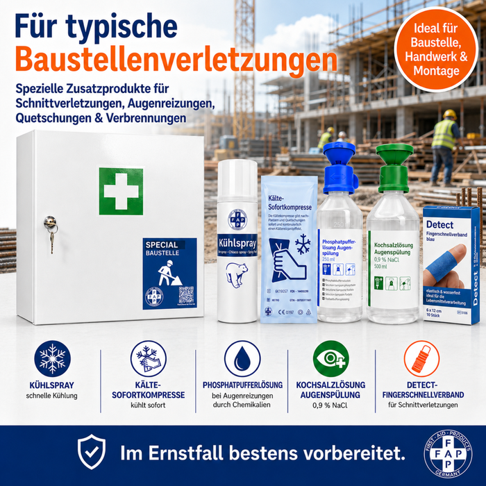 Erste-Hilfe-Schrank Baustelle DIN 13157 - eintürig