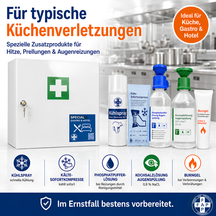 Erste-Hilfe-Schrank Gastronomie & Hotel DIN 13157 - eintürig