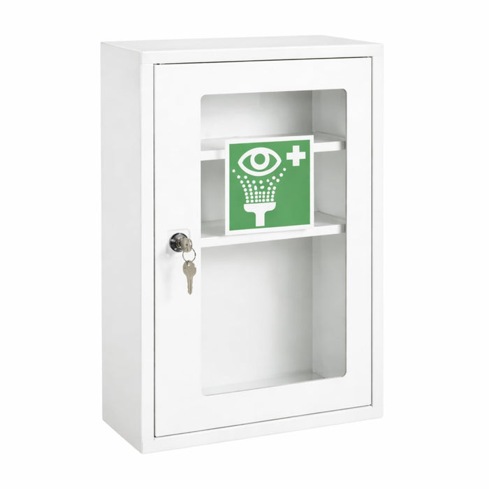 Augenspülschrank leer - Sichtfenster, Metall, abschließbar - 46 × 30 × 14 cm