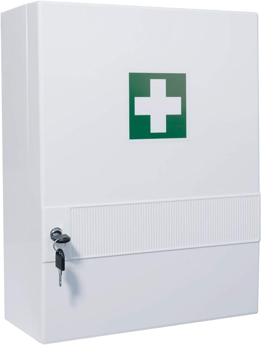 Verbandschrank K, leer – Kunststoff, 10 Fächer, Schloss - für DIN 13157 - FAP First Aid Products  