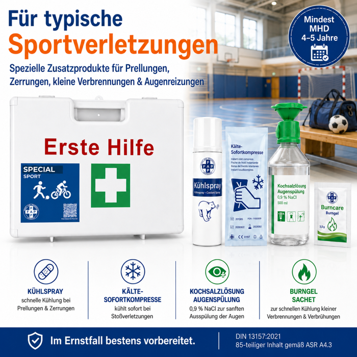 Erste-Hilfe-Koffer Sport DIN 13157 - weiß