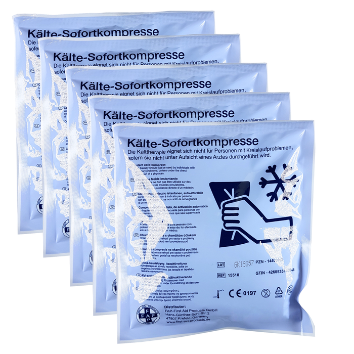 Kälte-Sofort-Kompresse – schnelle Kühlung bei Verletzungen – Einweg – 15×17 cm