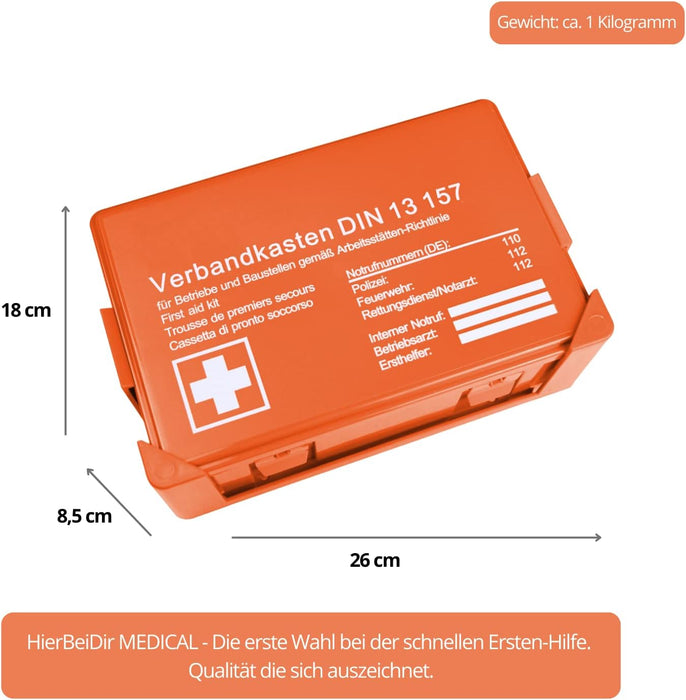 Erste-Hilfe-Koffer DIN 13157 Typ C – kompakt für Haushalt & Büro