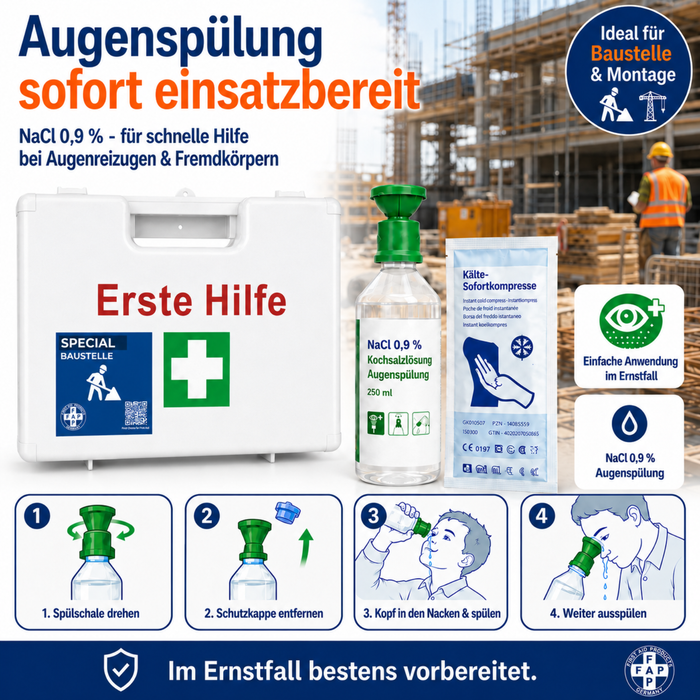 Erste-Hilfe-Koffer Baustelle DIN 13157 - weiß
