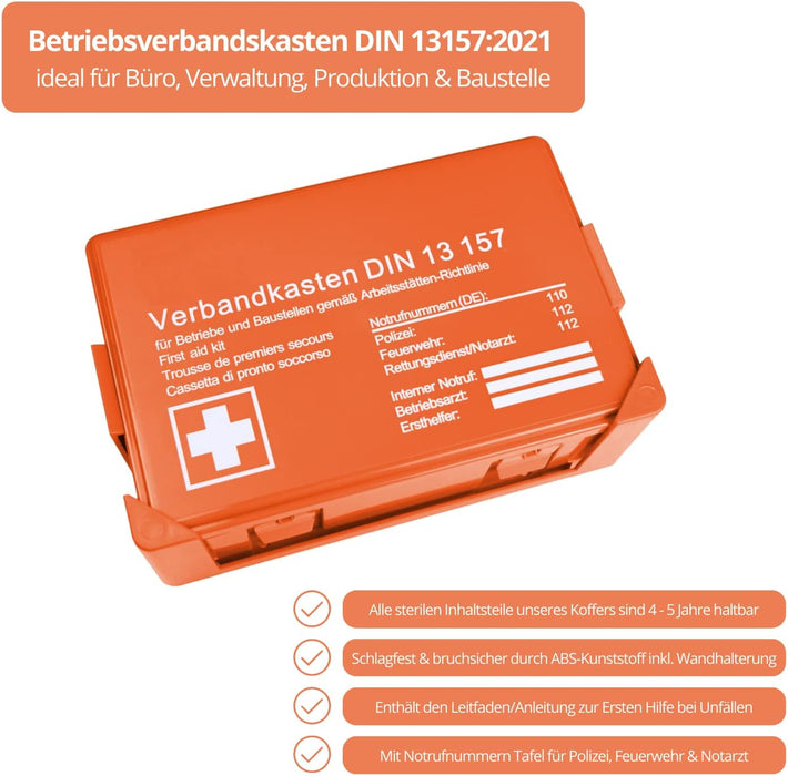 Erste-Hilfe-Koffer DIN 13157 Typ C – kompakt für Haushalt & Büro