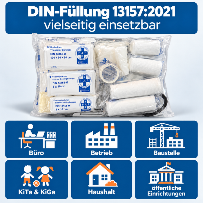 Nachfüllset DIN 13157 (85-teilig) für Erste-Hilfe Koffer & Verbandkasten