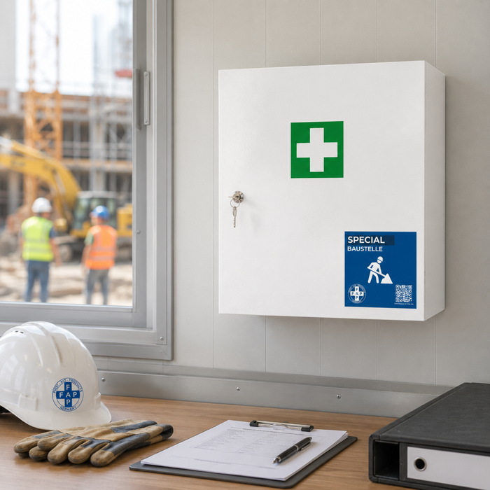 Erste-Hilfe-Schrank Baustelle DIN 13157 - eintürig
