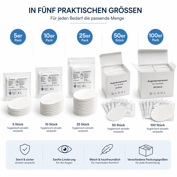 FAP Augenkompresse, steril, 7 x 5 cm
