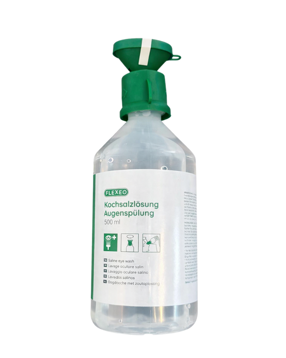 Augenspülstation Notfall - Wandmontage blau - mit Spiegel