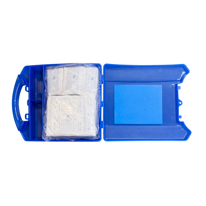 Erste-Hilfe-Koffer blau - inkl. DIN 13157 gemäß ASR - 29 × 28 × 10 cm