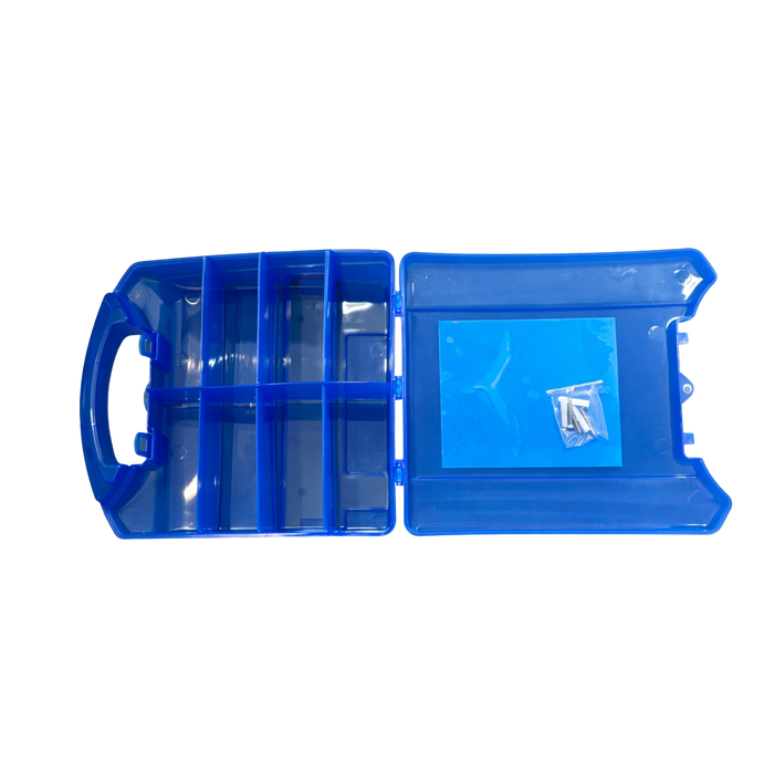 Erste-Hilfe-Koffer blau - inkl. DIN 13157 gemäß ASR - 29 × 28 × 10 cm