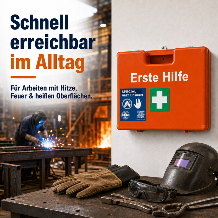 Erste-Hilfe-Koffer Arbeiten mit Hitze & Feuer DIN 13157 - orange