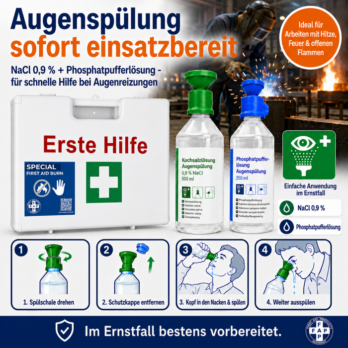 Erste-Hilfe-Koffer Arbeiten mit Hitze & Feuer DIN 13157 - weiß