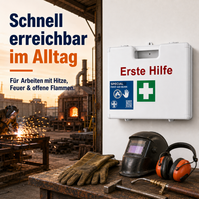 Erste-Hilfe-Koffer Arbeiten mit Hitze & Feuer DIN 13157 - weiß
