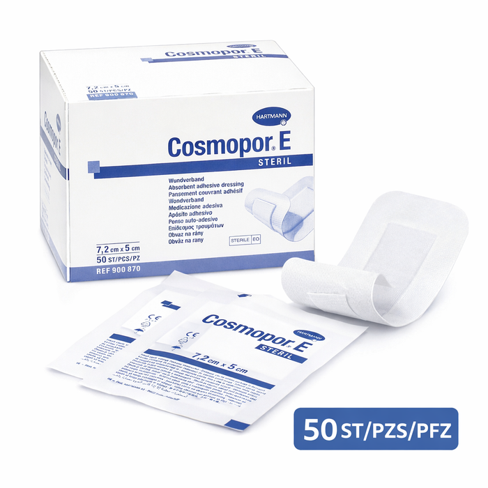 Cosmopor E steriler, selbsthaftender Wundverband, 50 Stück, 7,2 x 5 cm