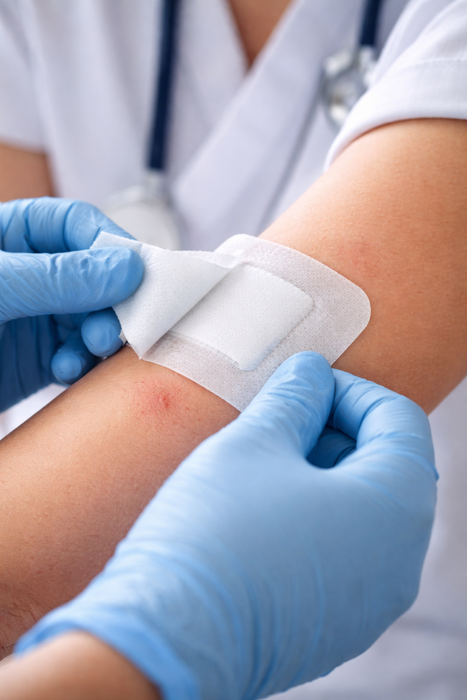 Cosmopor E steriler, selbsthaftender Wundverband, 50 Stück, 7,2 x 5 cm