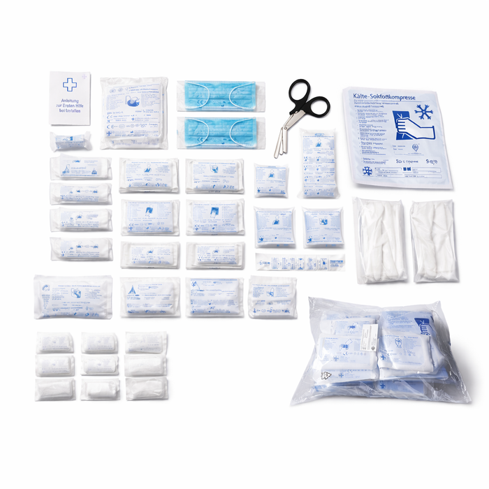 Verbandschrank C - Metall mit DIN 13169 Füllung (167-teilig) – groß & flexibel - 48,5x40x20 cm