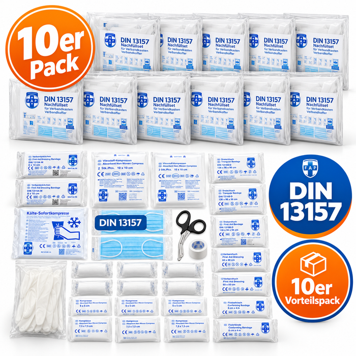 Nachfüllset DIN 13157 (85-teilig) für Erste-Hilfe Koffer & Verbandkasten