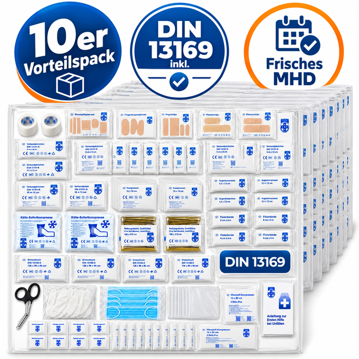 Nachfüllset DIN 13169 (167-teilig) für Erste-Hilfe Koffer, Verbandkasten & Verbandschrank