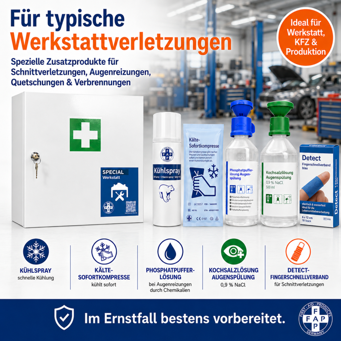 Erste-Hilfe-Schrank Werkstatt DIN 13157 - eintürig