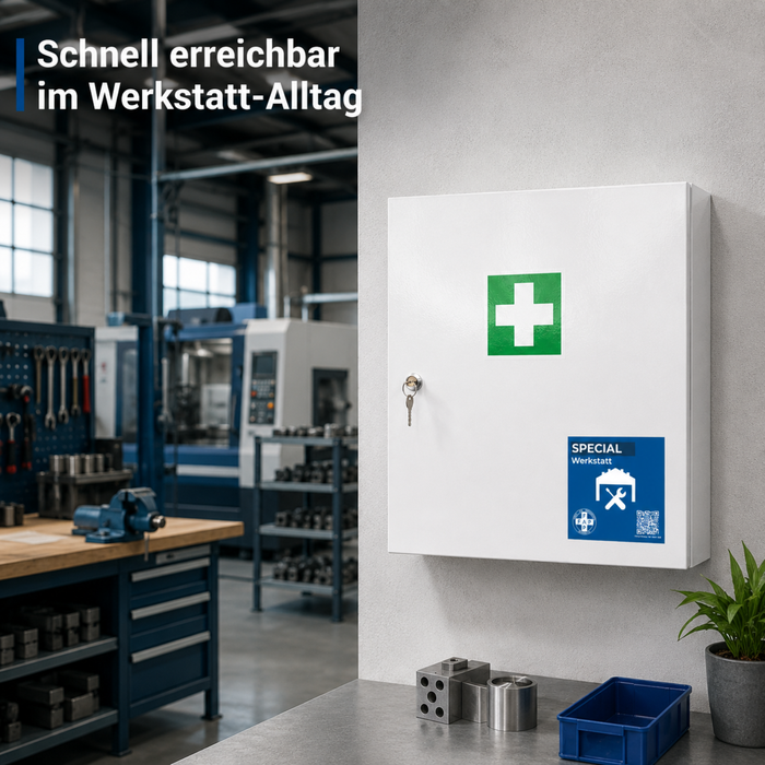 Erste-Hilfe-Schrank Werkstatt DIN 13157 - eintürig