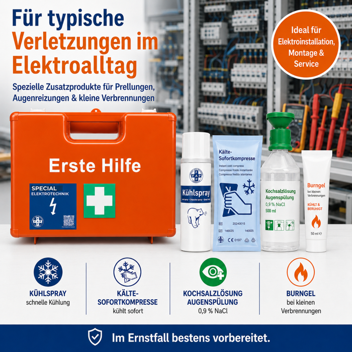 Erste-Hilfe-Koffer Elektrotechnik DIN 13157 - orange