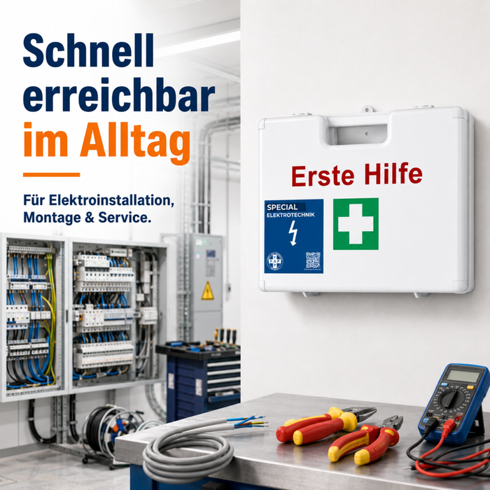 Erste-Hilfe-Koffer Elektrotechnik DIN 13157 - weiß