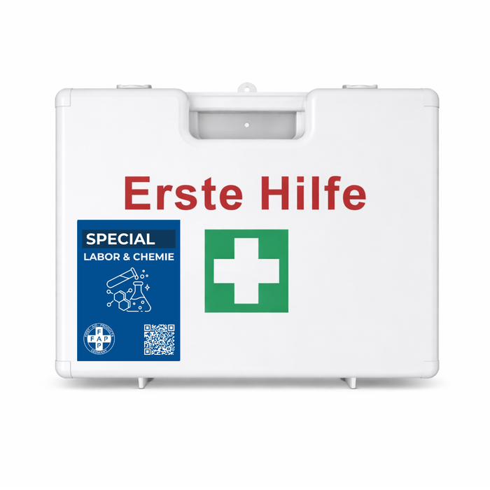 Erste-Hilfe-Koffer Labor & Chemie DIN 13157 - weiß