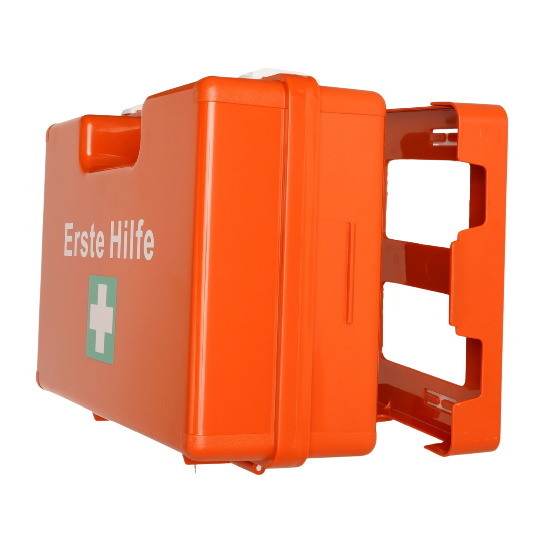 Erste-Hilfe-Koffer mit Wandhalterung