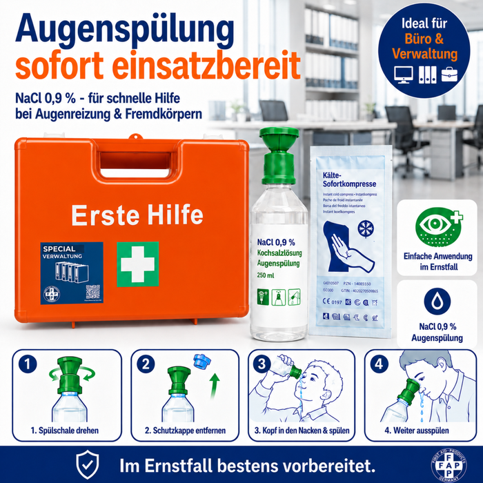 Erste-Hilfe-Koffer Verwaltung & Büro DIN 13157 - orange