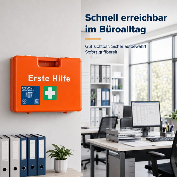 Erste-Hilfe-Koffer Verwaltung & Büro DIN 13157 - orange