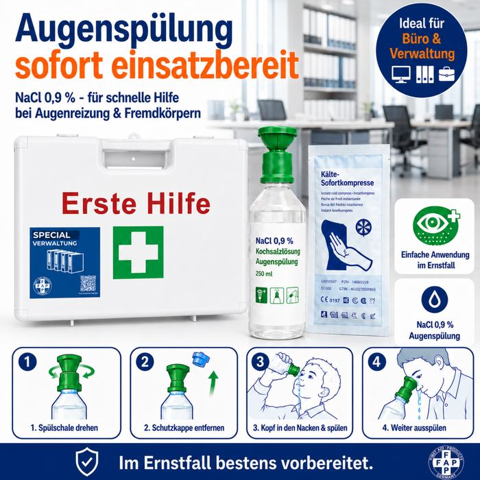Erste-Hilfe-Koffer Verwaltung & Büro DIN 13157 - weiß