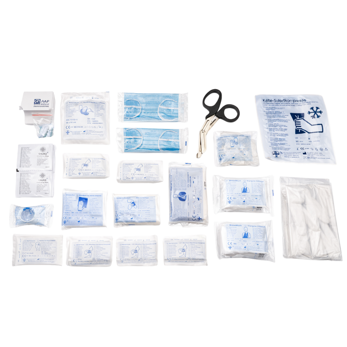 Erste-Hilfe-Koffer SMALL inkl. DIN 13157 Füllung - orange - mit Wandhalterung & Schrauben - 28x12x20 cm