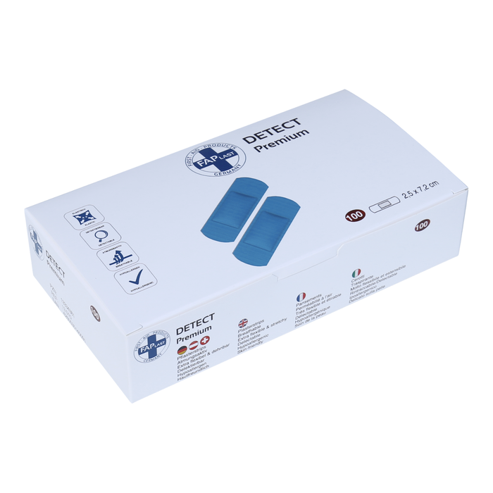 Pflaster Strips DETECT flexibel & detektierbar - ideal für Gastronomie - 100 Stück