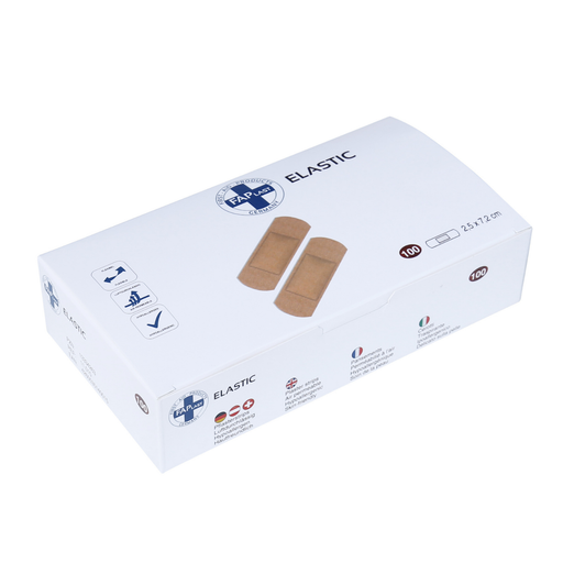 Wundpflaster ELASTIC Stripes - hautfreundlich & elastisch - 100 Stk in beige