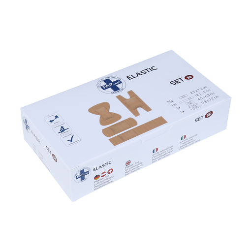 Fingerpflaster-Set ELASTIC - für Gelenk, Kuppen & Strips - 50 Stück