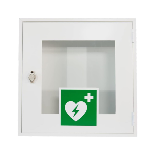 AED Metallschrank für Defibrillatoren mit Sichtfenster & Schloss, ohne Alarm - First Aid Products