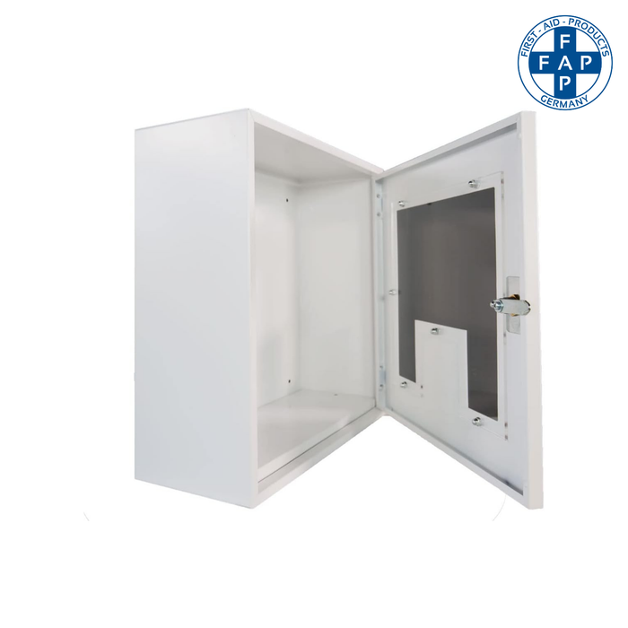 AED Metallschrank für Defibrillatoren mit Sichtfenster & Schloss, ohne Alarm - First Aid Products - Innenansicht