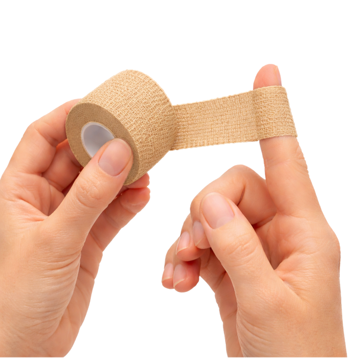 Finger-Schnellverband beige - elastisch , selbsthaftend (kohäsiv), wasserfest – 2,5 cm x 5 m