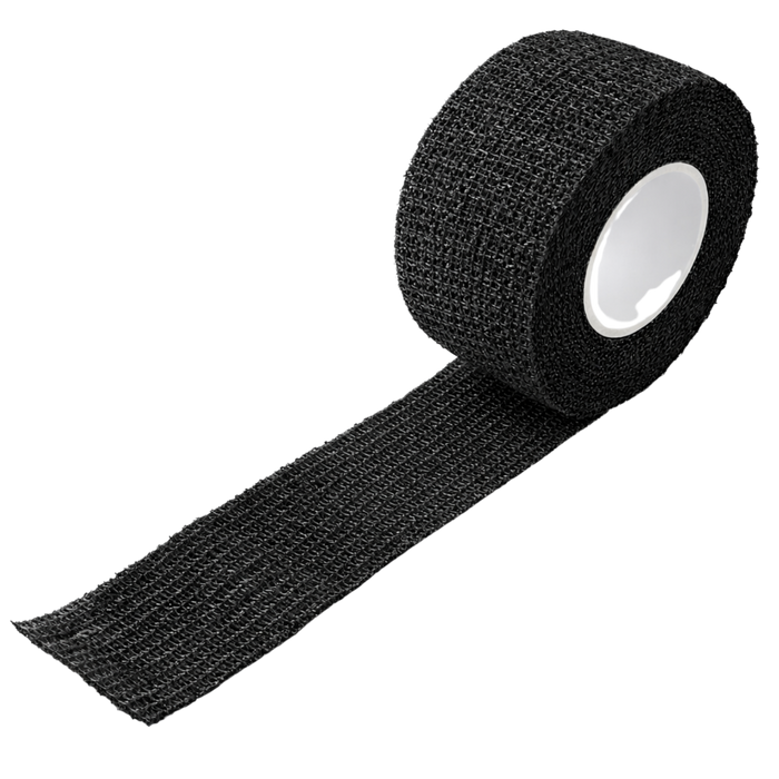 Finger-Schnellverband schwarz - elastisch , selbsthaftend (kohäsiv), wasserfest – 2,5 cm × 5 m