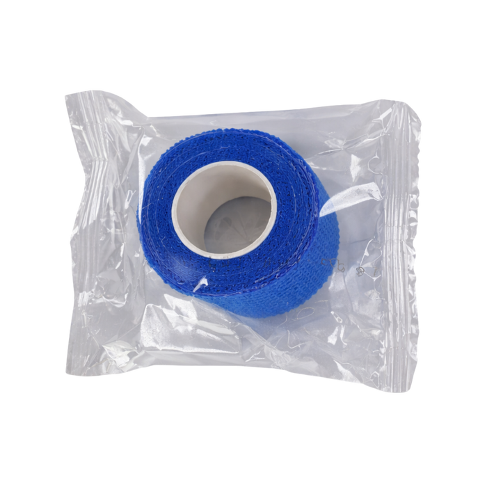 Finger-Schnellverband blau - elastisch (kohäsiv), selbsthaftend, wasserfest – 2,5 cm × 5 m
