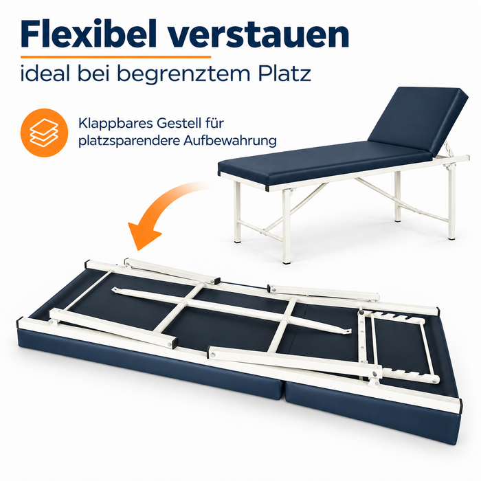 FAP Untersuchungsliege klappbar 2-teilig - mit einklappbaren Beinen